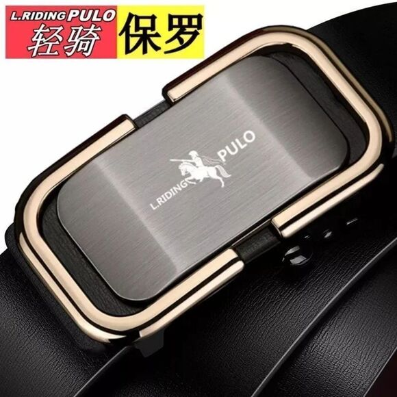 L Riding Pulo Men's Black Leather Belt Size? In black NWT - Picture 1 of 4